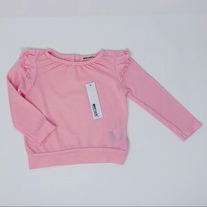 LAMade Mini Pink Ruffle Top